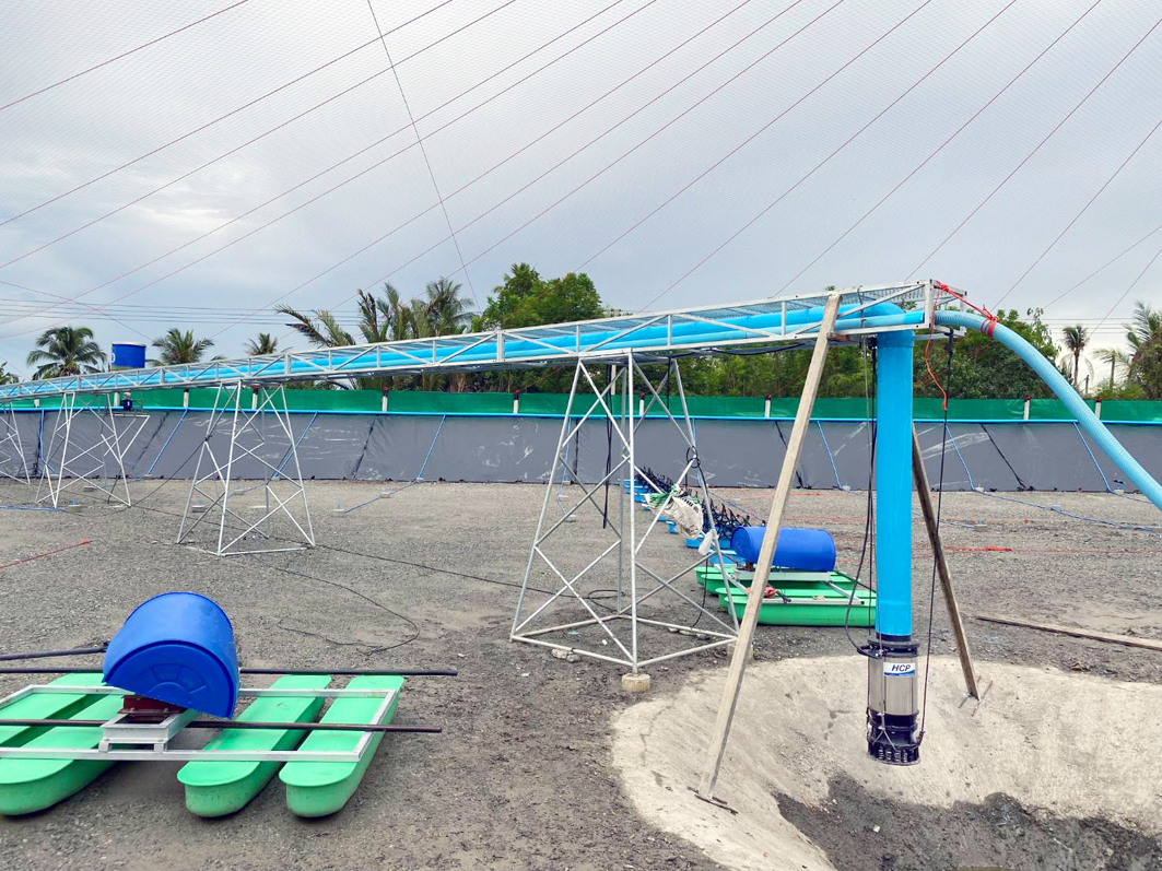 Sistem Air Tambak Udang di Chachoengsao, Thailand